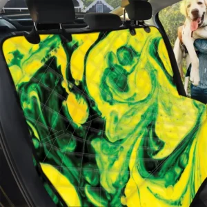 Yellow And Green Acid Melting Design Car Back Seat Cover Dog Car Seat Covers - 1a0622d268dd