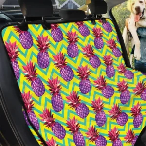 Yellow And Green Chervon Geometric Hawaiian Pineapple Car Back Seat Cover Dog Car Seat Covers - 401430bf8b25
