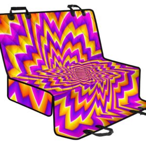 Yellow Expansion Moving Optical Illusion Pet Car Back Seat Cover - 130b0a98af5f