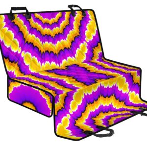 Yellow Explosion Moving Optical Illusion Pet Car Back Seat Cover - fe236091b0a2