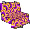 Yellow Hive Moving Optical Illusion Pet Car Back Seat Cover - 21ae23075afc