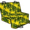 Yellow Palm Tree Pattern Print Pet Car Back Seat Cover - ac89469e6416