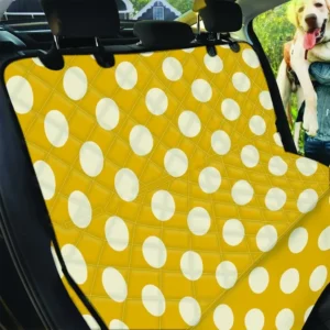 Yellow Polka Dots Pattern Car Back Seat Cover Dog Car Seat Covers - c458da3e7edf