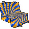 Yellow Spiral Moving Optical Illusion Pet Car Back Seat Cover - 04b7a26771b8