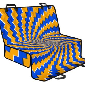 Yellow Spiral Moving Optical Illusion Pet Car Back Seat Cover - 04b7a26771b8