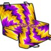 Yellow Vortex Moving Optical Illusion Pet Car Back Seat Cover - e4f8e1575309