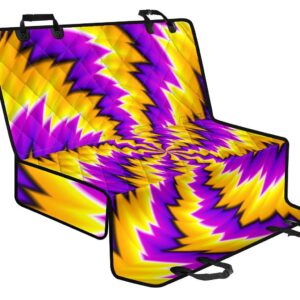 Yellow Vortex Moving Optical Illusion Pet Car Back Seat Cover - e4f8e1575309