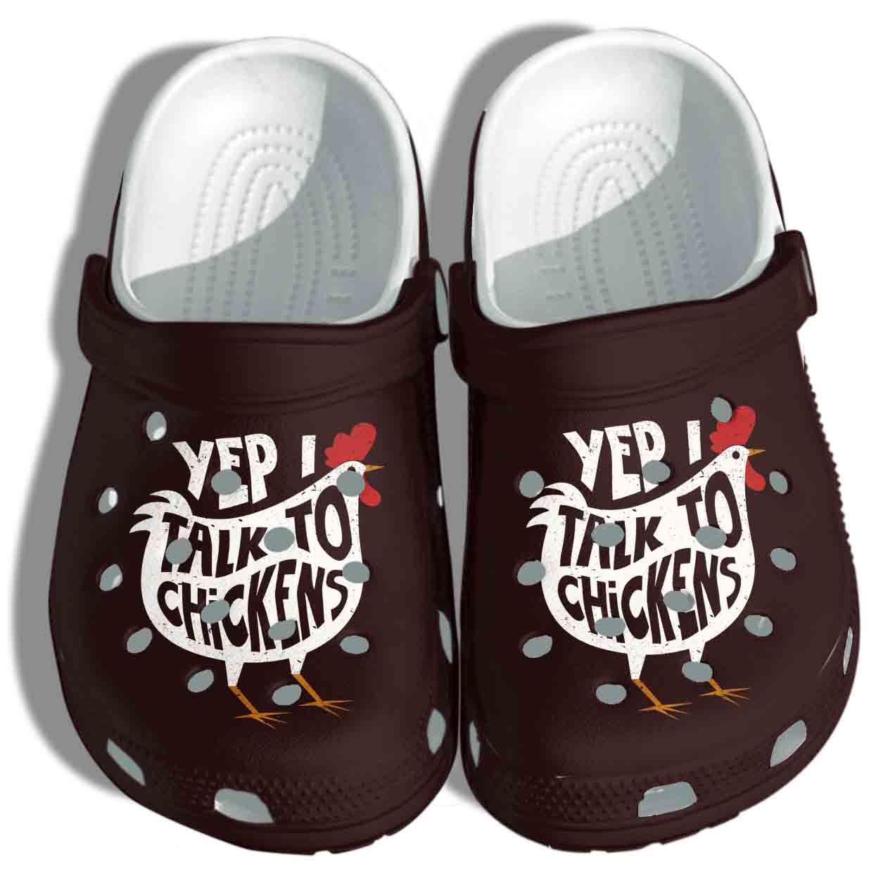 Yep I Talk To Chickens Gift Shoes Crocs Clog – Cute Chicken Farm Buffs Tee Clog Birthday Gift For Man Woman Yep I Talk To Chickens Gift Shoes Crocs Clog – Cute Chicken Farm Buffs Tee Clog Birthday Gift For Man Woman