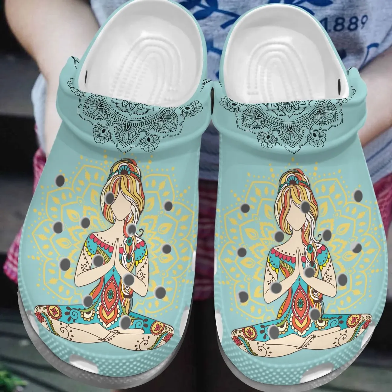 Yoga Personalized Clog Custom Crocs Comfortablefashion Style Comfortable For Women Men Kid Print 3D Mandala Yoga Personalized Clog Custom Crocs Comfortablefashion Style Comfortable For Women Men Kid Print 3D Mandala