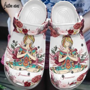 Yoga Personalized Personalize Clog Custom Crocs Fashionstyle Comfortable For Women Men Kid Print 3D Whitesole Beauty