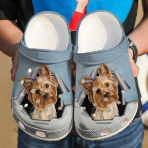 Yorkie Hello Sku 2757 Crocs Crocband Clog Comfortable For Mens Womens Classic Clog Water Shoes