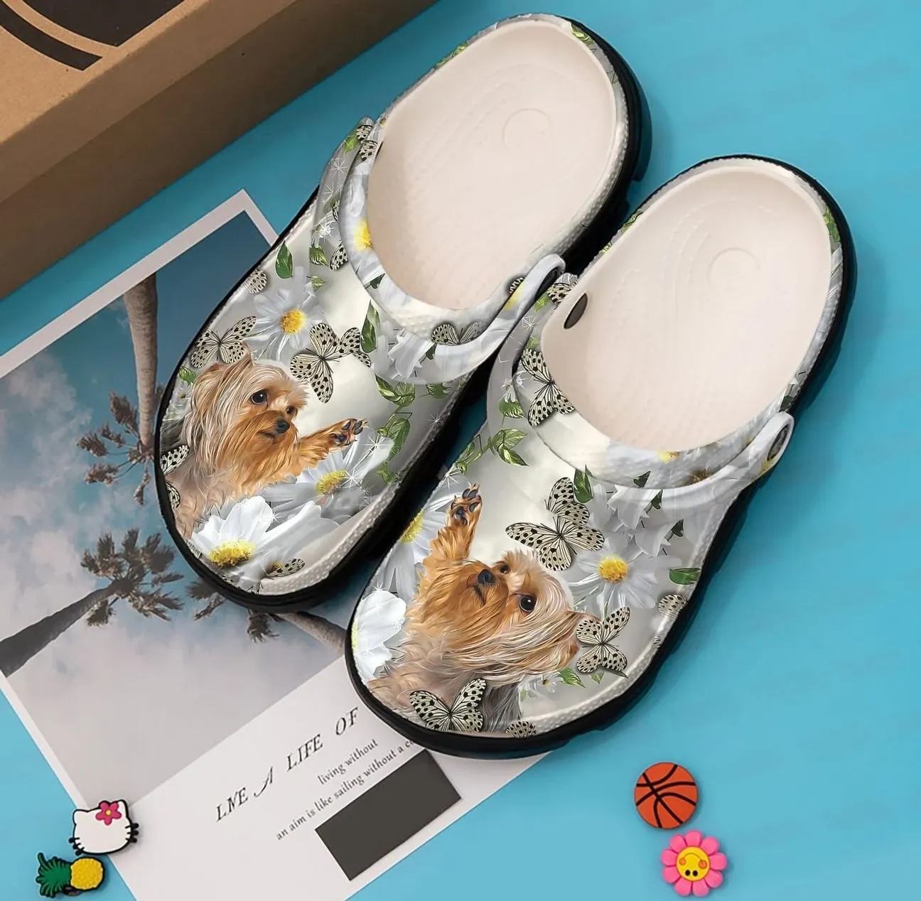 Yorkie Personalized Clog Custom Crocs Comfortablefashion Style Comfortable For Women Men Kid Print 3D Butterfly Yorkie Yorkie Personalized Clog Custom Crocs Comfortablefashion Style Comfortable For Women Men Kid Print 3D Butterfly Yorkie