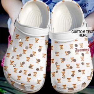 Yorkie Personalized Lovely Pattern Sku 2758 Crocs Crocband Clog Comfortable For Mens Womens Classic Clog Water Shoes