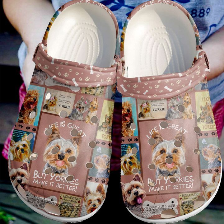 Yorkies Lover Sku 2764 Crocs Crocband Clog Comfortable For Mens Womens Classic Clog Water Shoes Yorkies Lover Sku 2764 Crocs Crocband Clog Comfortable For Mens Womens Classic Clog Water Shoes