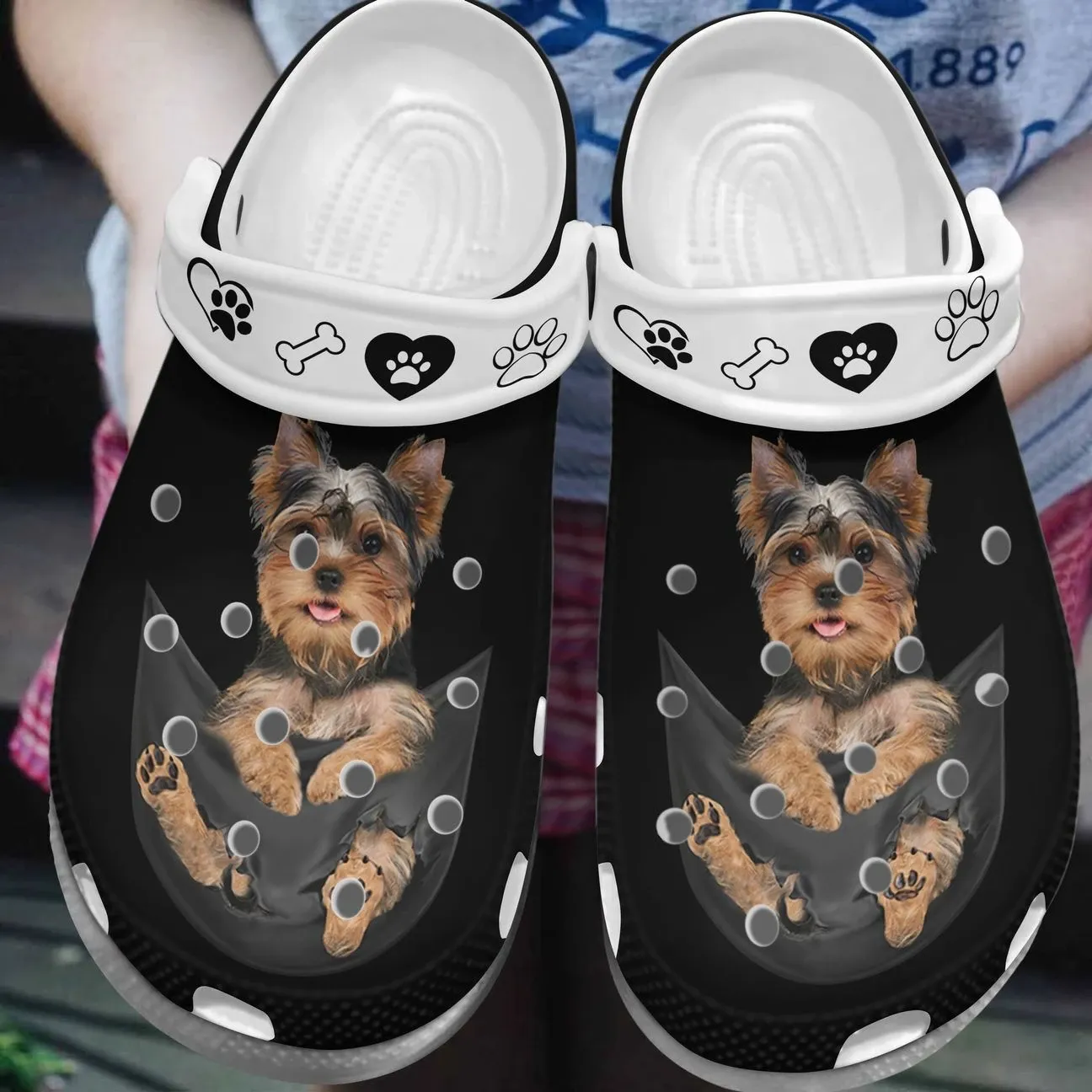 Yorkshire Personalize Clog Custom Crocs Fashionstyle Comfortable For Women Men Kid Print 3D Whitesole A Lovely Yorkshire Yorkshire Personalize Clog Custom Crocs Fashionstyle Comfortable For Women Men Kid Print 3D Whitesole A Lovely Yorkshire