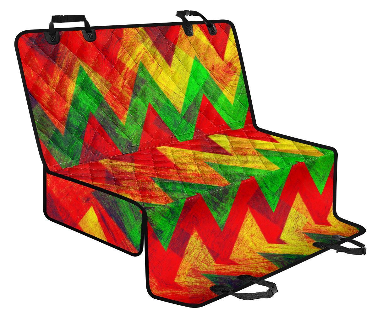 Zig Zag Reggae Pattern Print Pet Car Back Seat Cover - 403fef9044a3 Zig Zag Reggae Pattern Print Pet Car Back Seat Cover - 403fef9044a3