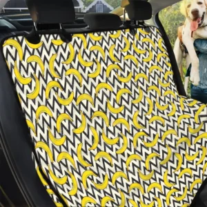 Zigzag And Yellow Banana Design Car Back Seat Cover Dog Car Seat Covers - e88a69cf8b45