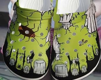 Zombie Crocs Crocband Clog Zombie Foot Crocs 3D Print Crocs For Zombie Film Lover Classic Clogs Zombie Crocs Crocband Clog Zombie Foot Crocs 3D Print Crocs For Zombie Film Lover Classic Clogs